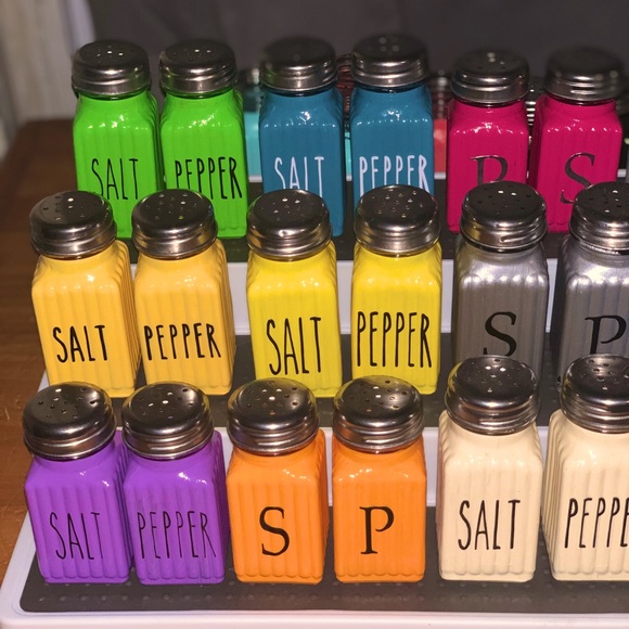 Hand Painted Glass Salt and Pepper Shakers - Picture 2 of 4